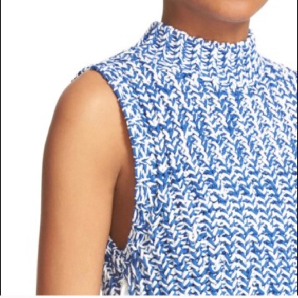 Alice + Olivia Blue Knit Sweater Tank Top - Picture 6 of 8